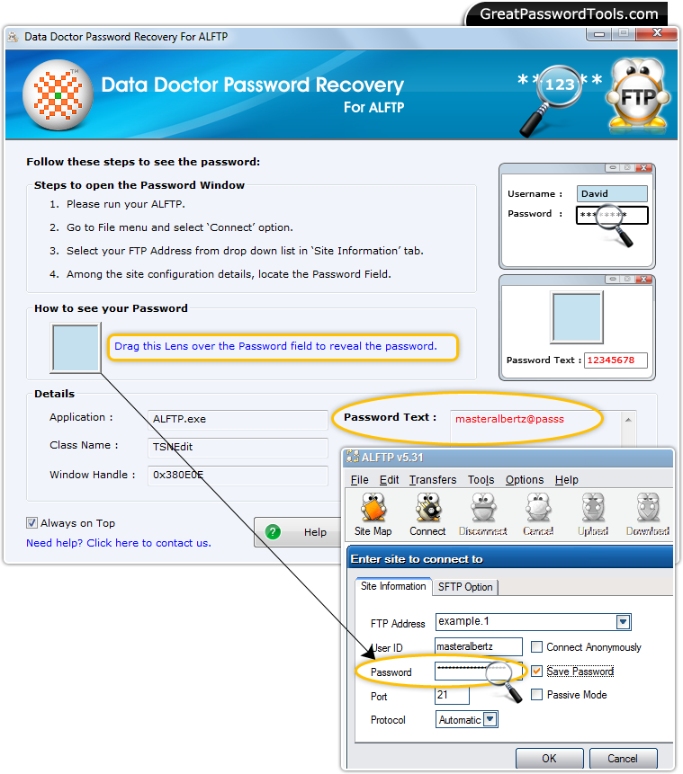 Password Recovery For ALFTP