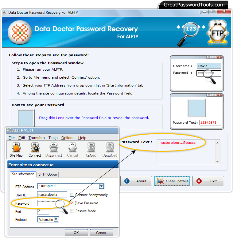 Password Recovery For ALFTP