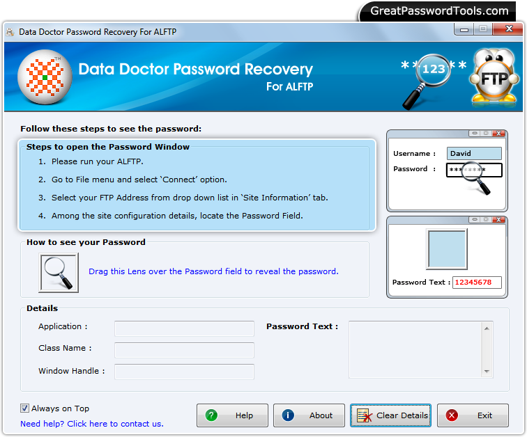 Password Recovery For ALFTP