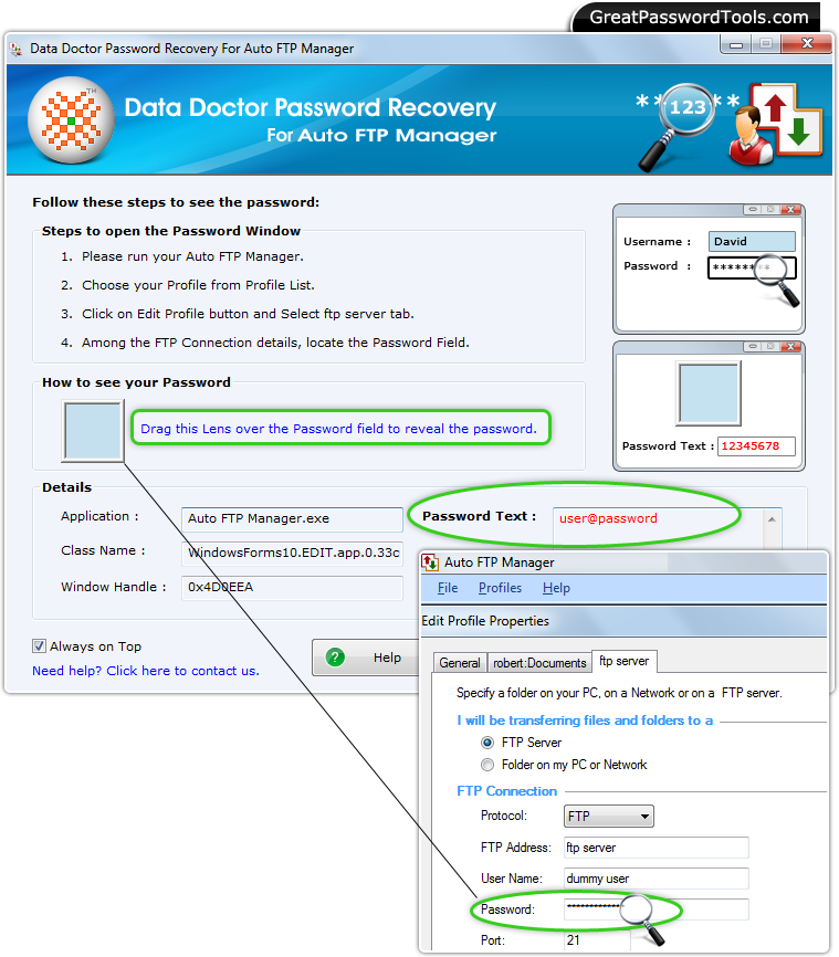 Password Recovery For Auto FTP