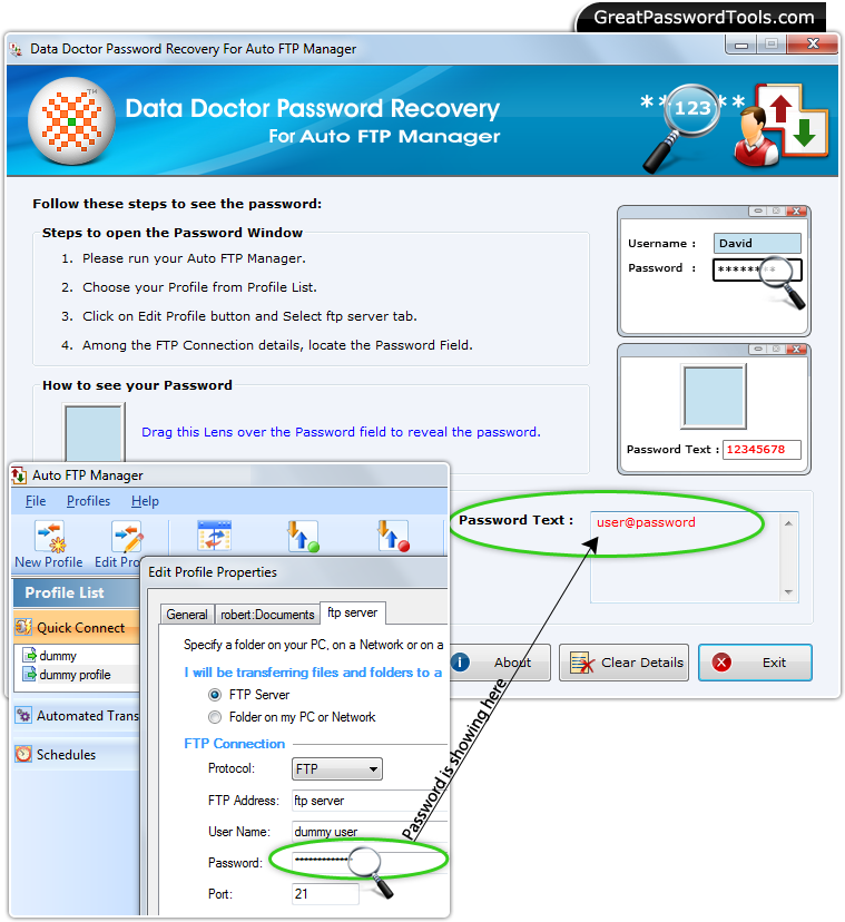 Password Recovery For Auto FTP