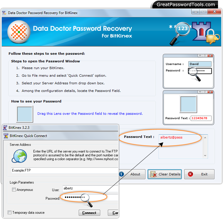 Password Recovery For BitKinex