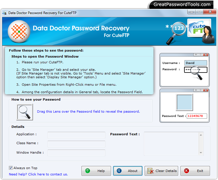 Password Recovery For CuteFTP