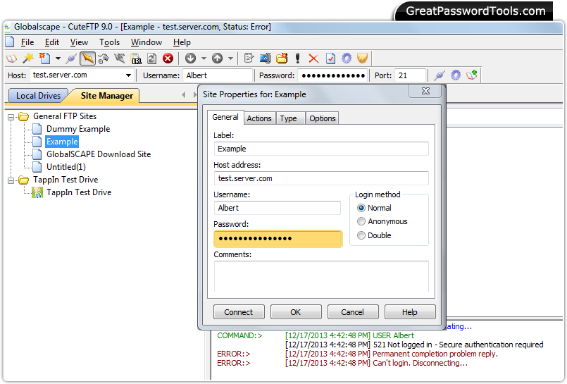 Password Recovery For CuteFTP