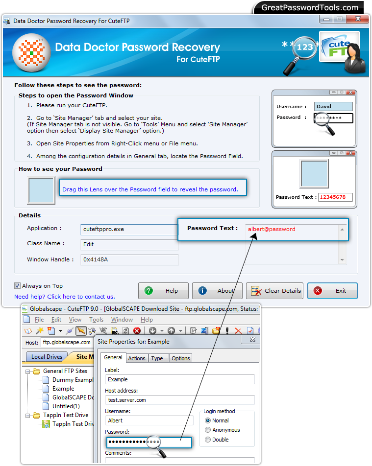 Password Recovery For CuteFTP