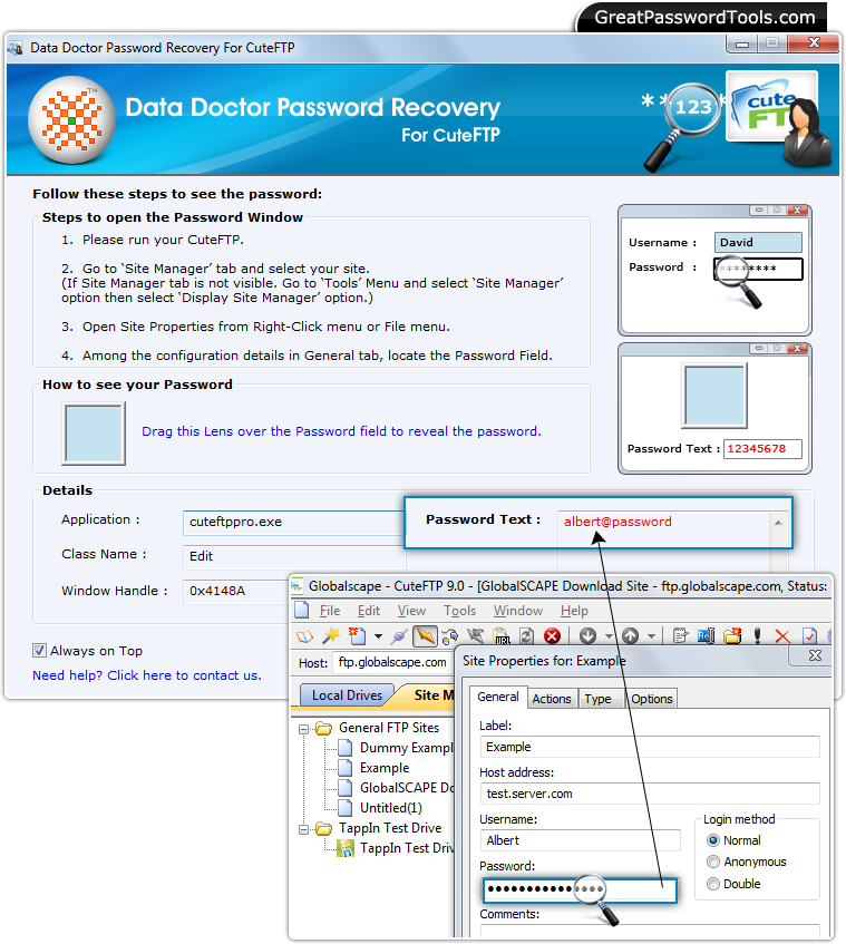 Password Recovery For CuteFTP
