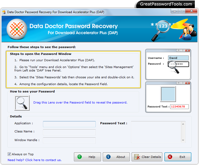 Password Recovery For DAP