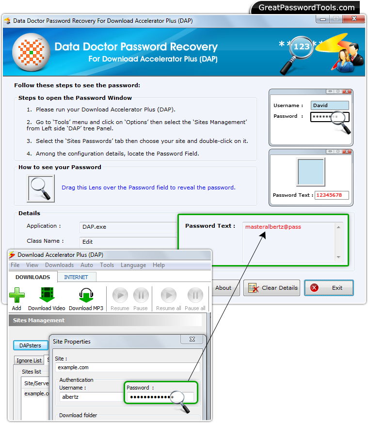 Password Recovery For DAP