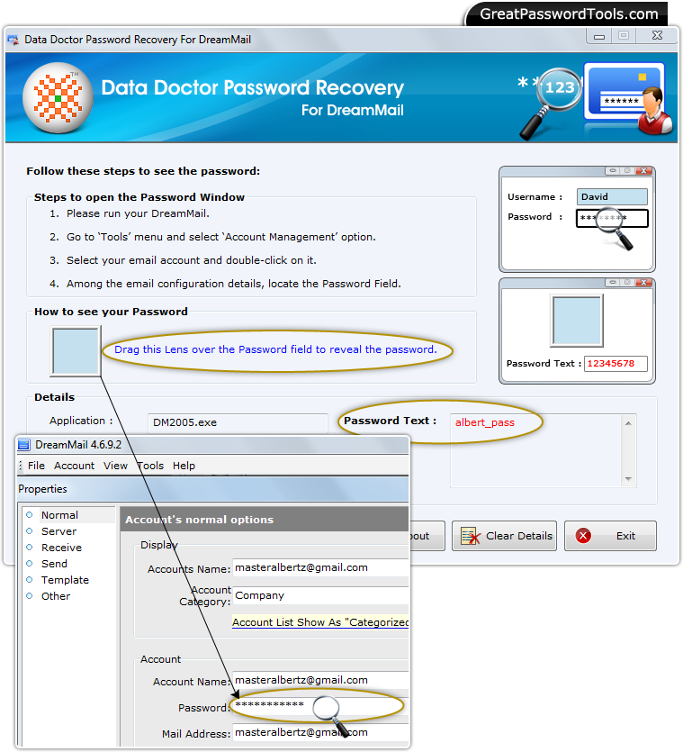 Password Recovery For DreamMail