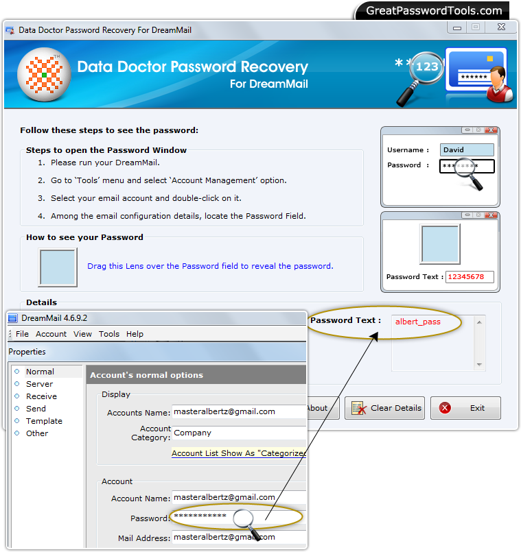 Password Recovery For DreamMail