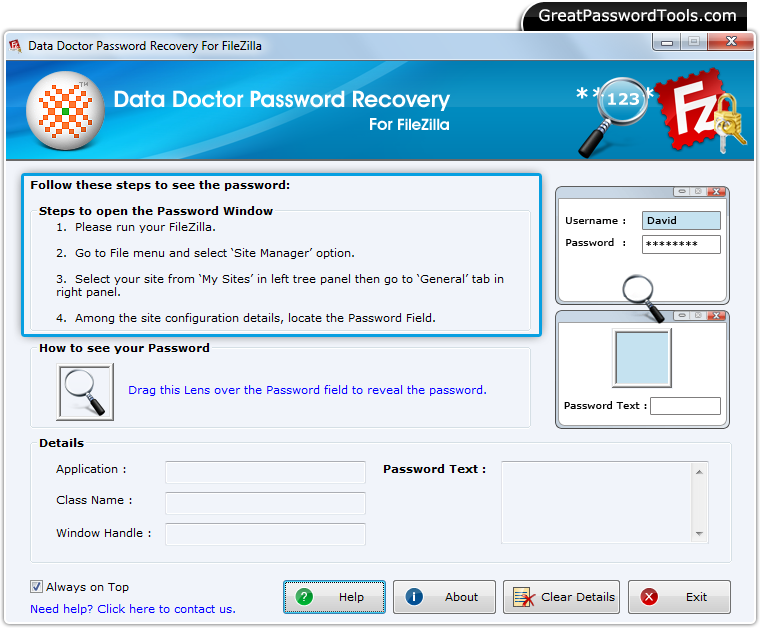 Password Recovery For FileZilla