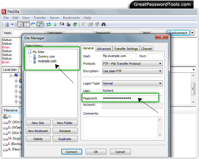 Password Recovery For FileZilla