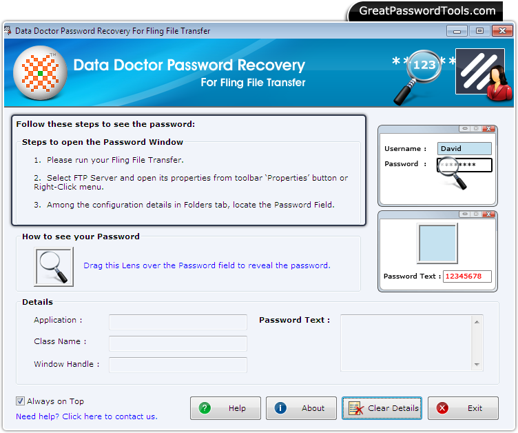 Password Recovery For Fling File Transfer