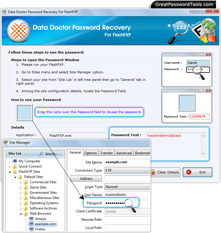 Password Recovery For FlashFXP