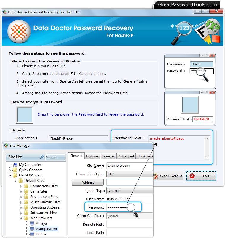 Password Recovery For FlashFXP