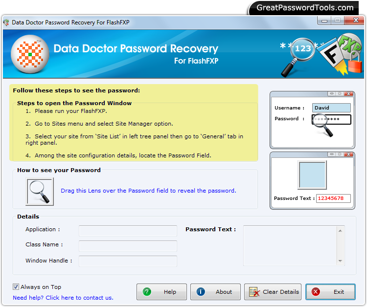 Password Recovery For FlashFXP