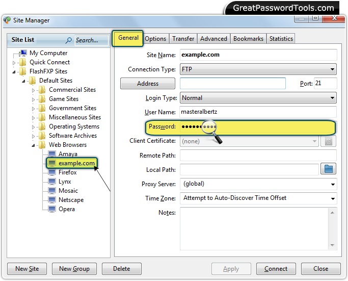 Password Recovery For FlashFXP