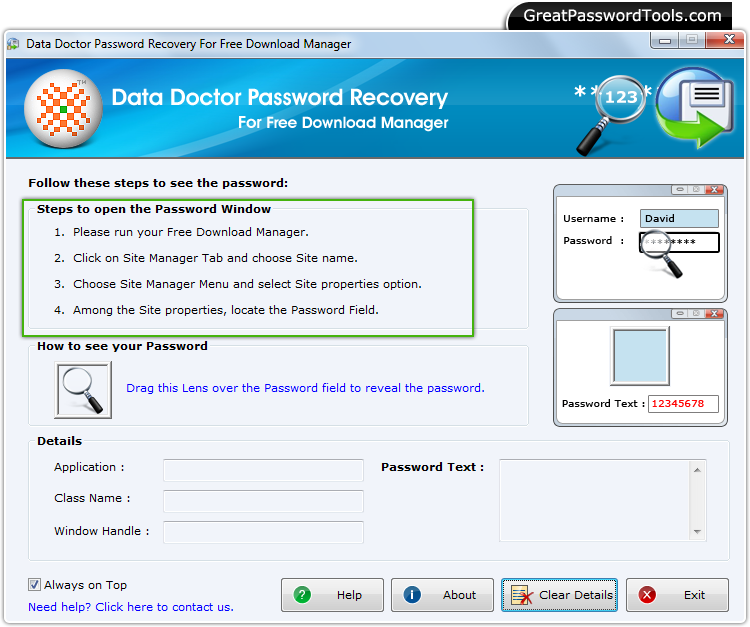 Password Recovery For Free Download Manager