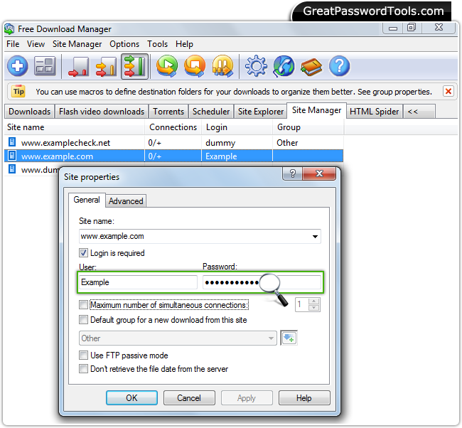 Password Recovery For Free Download Manager