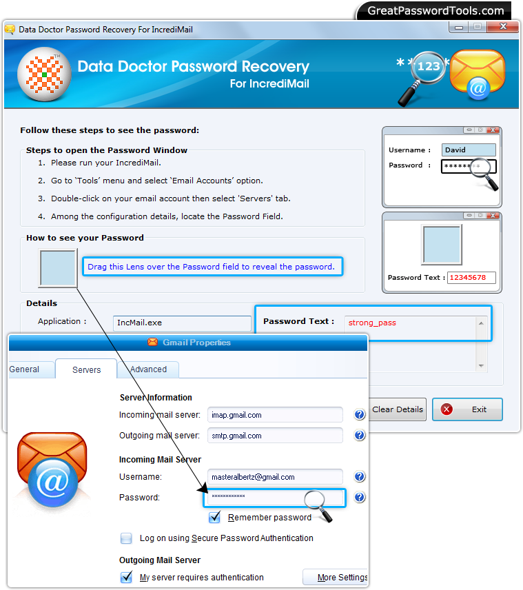 Password Recovery For IncrediMail