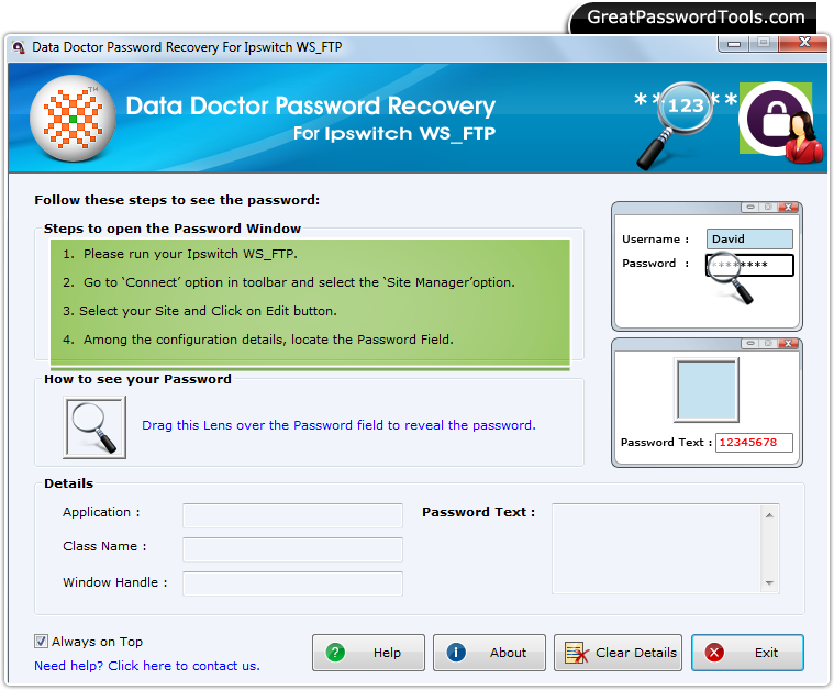 Password Recovery For Ipswitch WS_FTP