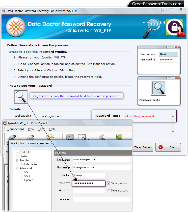 Password Recovery For Ipswitch WS_FTP