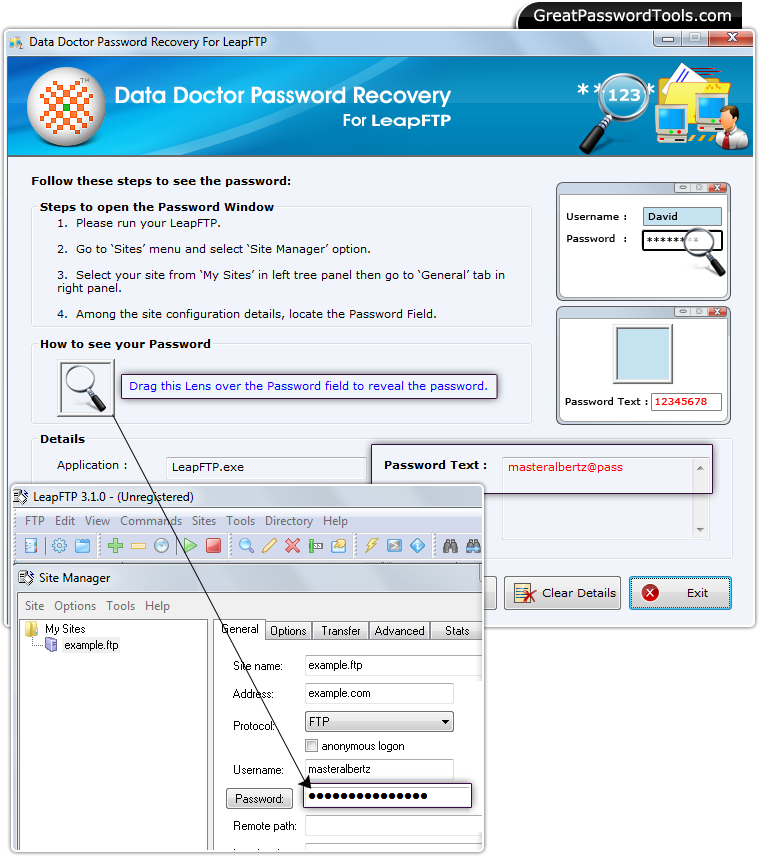 Password Recovery For LeapFTP