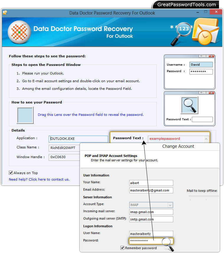 Password Recovery For Outlook