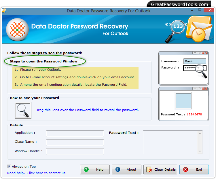 Password Recovery For Outlook