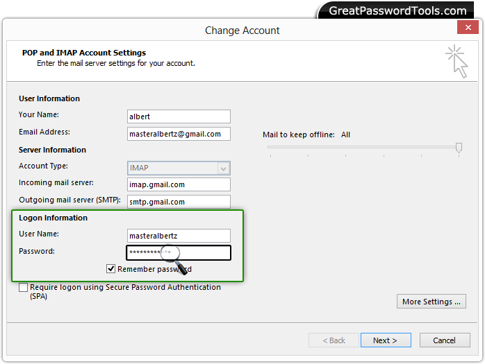 Password Recovery For Outlook