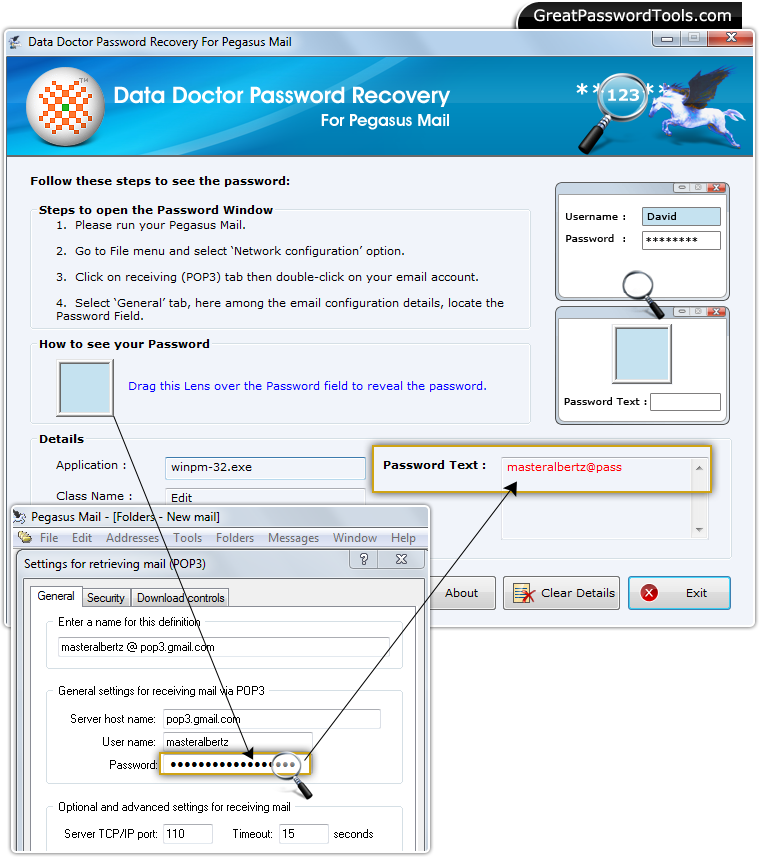 Password Recovery For Pegasus Mail