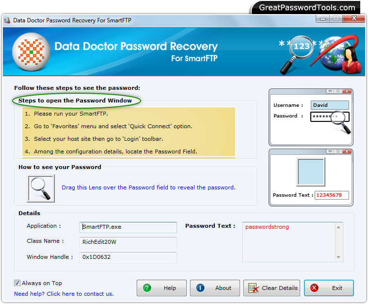 Password Recovery For SmartFTP