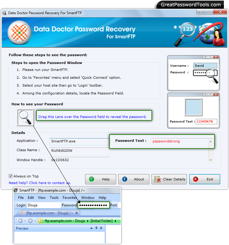 Password Recovery For SmartFTP