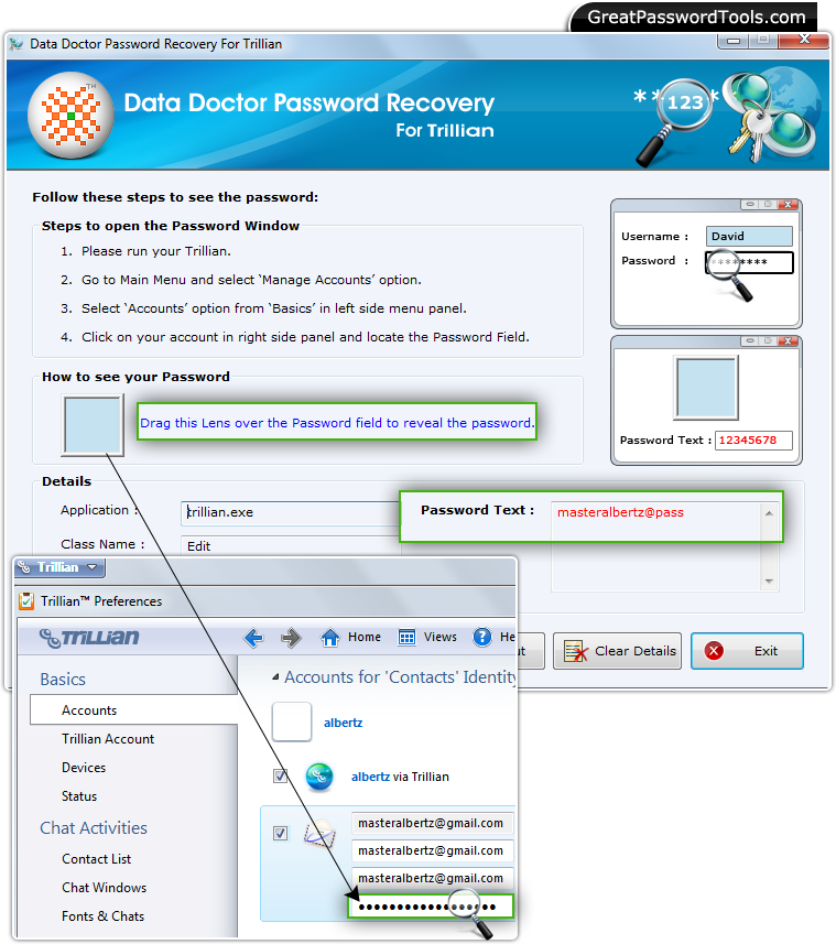 Password Recovery For Trillian Messenger