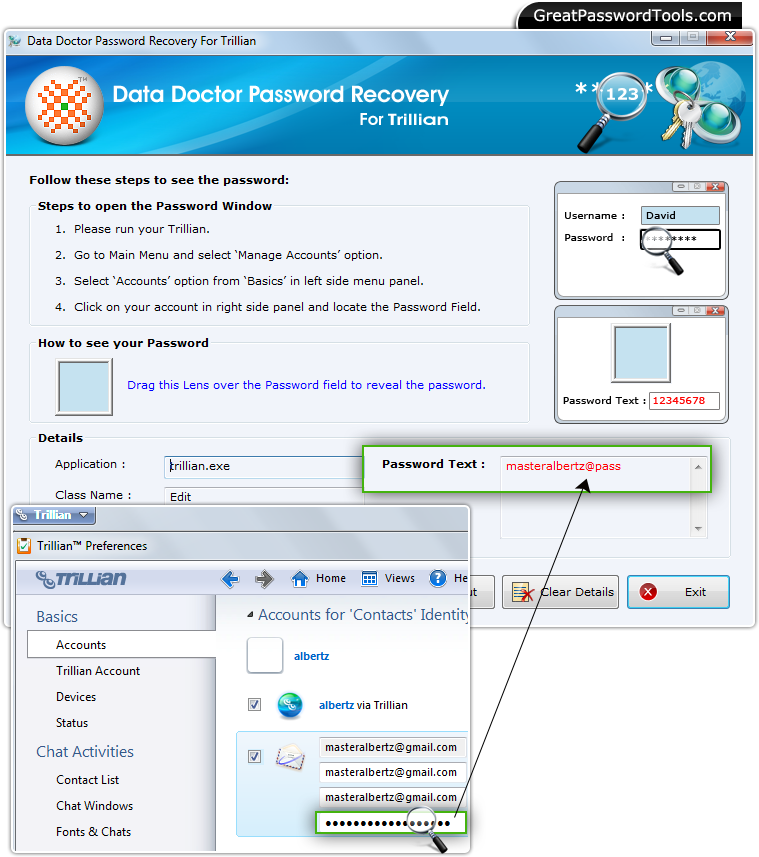 Password Recovery For Trillian Messenger