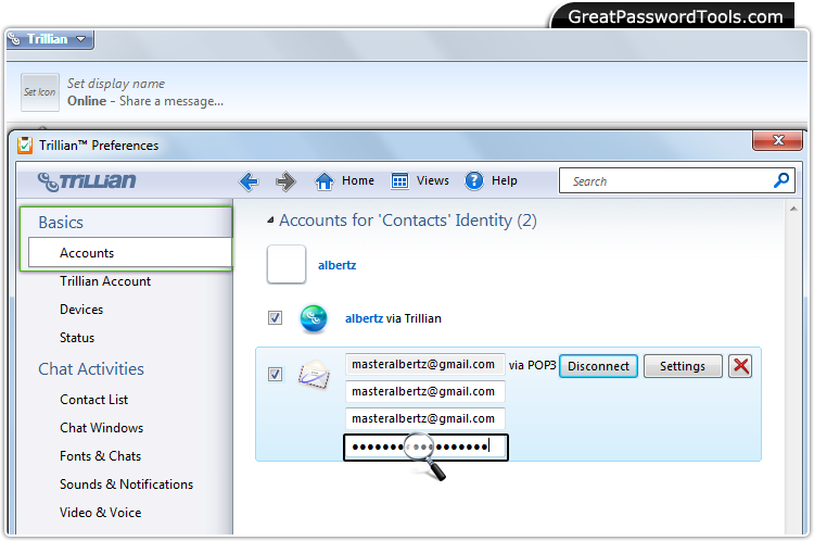 Password Recovery For Trillian Messenger