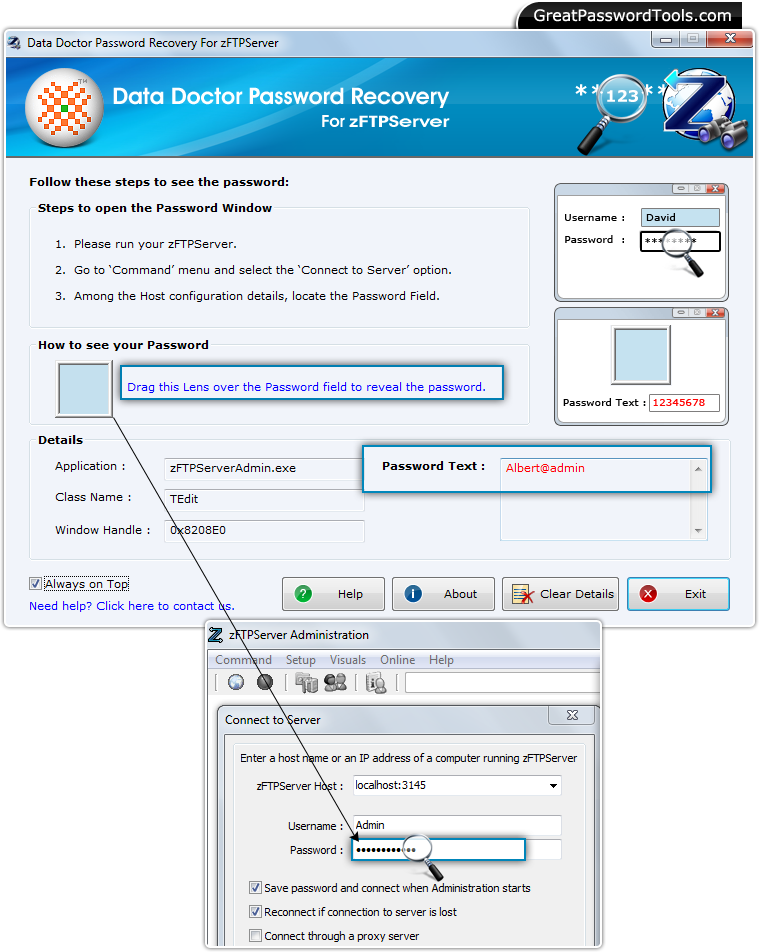 Password Recovery For zFTPServer